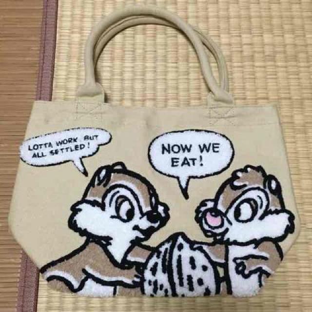 ディズニー・チップ&デール柄サガラ刺繍トートバッグ。 < アニメ/コミック/キャラクター ディズニー・チップ&デール柄サガラ刺繍トートバッグ。 < アニメ/コミック/キャラクターの