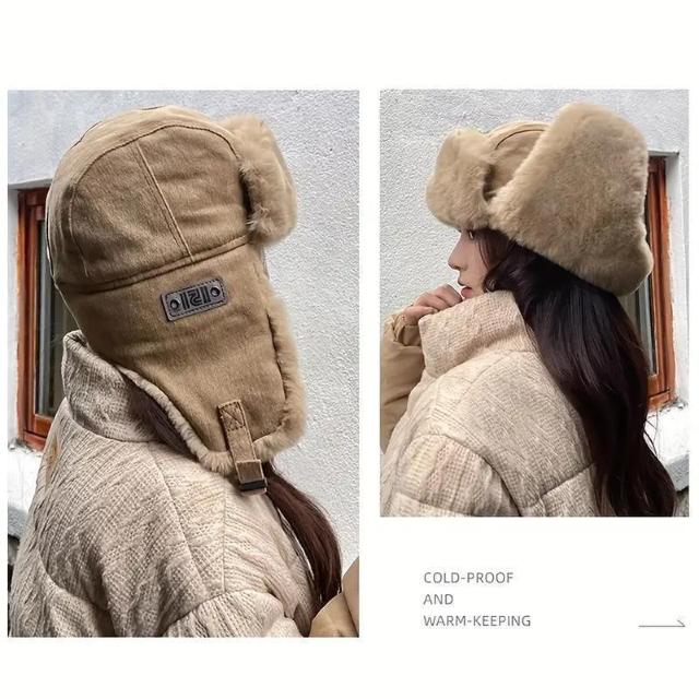 爆ヤス価格1790円★冬用トラッパーハット(耳フラップ付き)- 防風、厚手で暖かいサイクリング&アウトドア活動用 カーキ < 女性ファッション  爆ヤス価格1790円★冬用トラッパーハット(耳フラップ付き)- 防風、厚手で暖かいサイクリング&アウトドア活動用 カーキ < 女性ファッションの