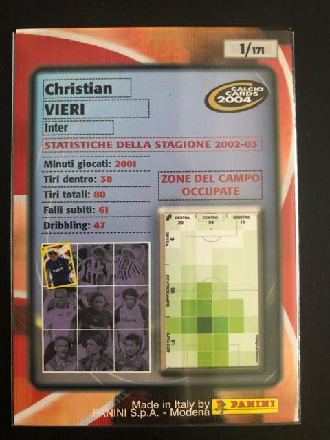 2004calcio PANINI/NO-1・inter・クリスチャン・ビエリ < トレーディングカード  2004calcio PANINI/NO-1・inter・クリスチャン・ビエリ < トレーディングカードの