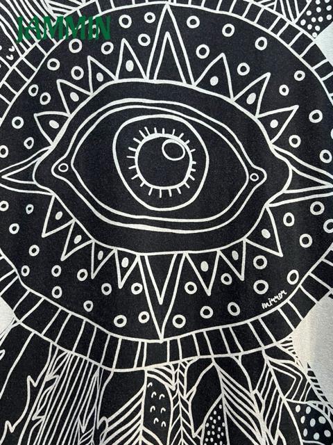 フェザーアイTシャツ 目 羽根 アジアン ヒッピー エスニック 個性派 サイケ < 男性ファッション フェザーアイTシャツ 目 羽根 アジアン ヒッピー エスニック 個性派 サイケ < 男性ファッションの