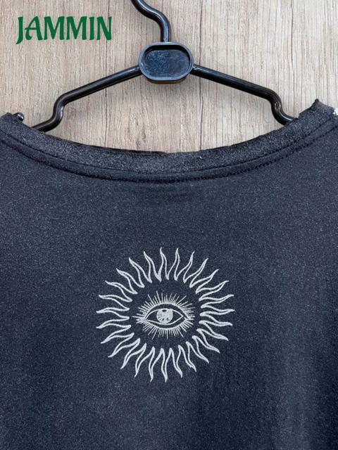 フェザーアイTシャツ 目 羽根 アジアン ヒッピー エスニック 個性派 サイケ < 男性ファッション フェザーアイTシャツ 目 羽根 アジアン ヒッピー エスニック 個性派 サイケ < 男性ファッションの