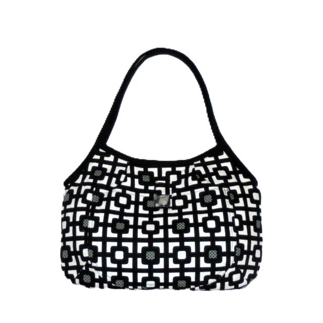 【マチなしグラニーバッグ】◆北欧◆モダン黒キューブ×白地 < 女性ファッション 【マチなしグラニーバッグ】◆北欧◆モダン黒キューブ×白地 < 女性ファッションの