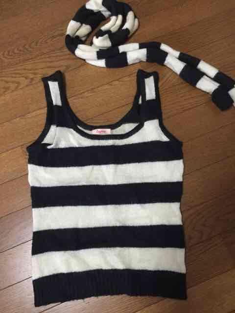 美品 難あり ニットタンク ストール付き < 女性ファッション  美品 難あり ニットタンク ストール付き  < 女性ファッションの