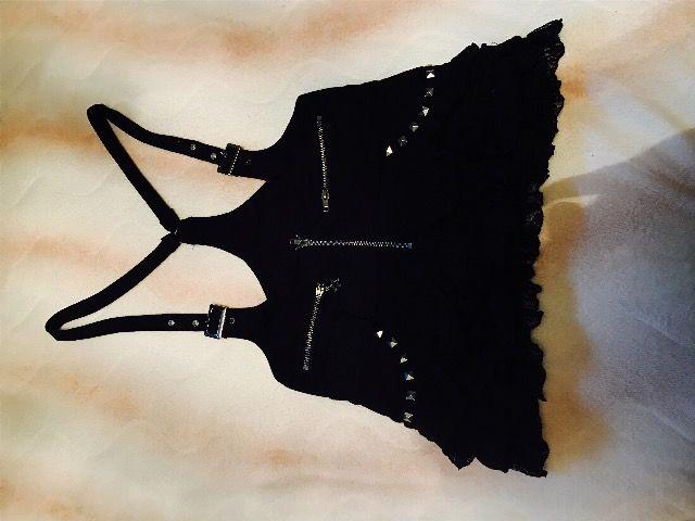 黒サロペットスタッズフリフリ < 女性ファッション 黒サロペットスタッズフリフリ < 女性ファッションの