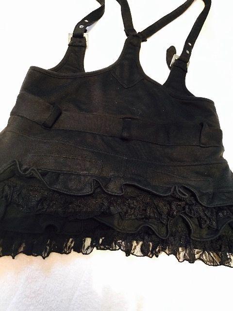 黒サロペットスタッズフリフリ < 女性ファッション 黒サロペットスタッズフリフリ < 女性ファッションの