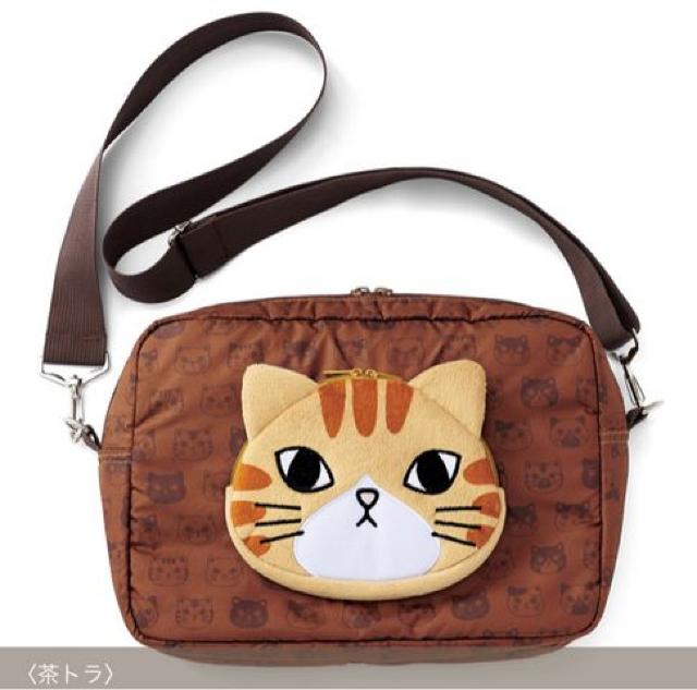 フェリシモ猫部・猫フェイスポケット付ショルダーバッグ。茶 < ブランド  フェリシモ猫部・猫フェイスポケット付ショルダーバッグ。茶  < ブランドの