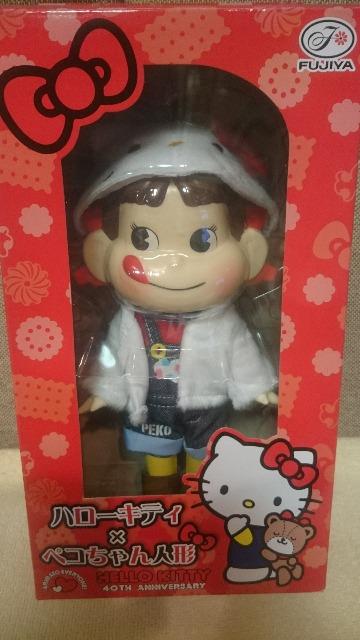 開封 不二家ペコちゃん×ハローキティ40周年コラボ 人形 2014 < アニメ/コミック/キャラクター 開封 不二家ペコちゃん×ハローキティ40周年コラボ 人形 2014 < アニメ/コミック/キャラクターの