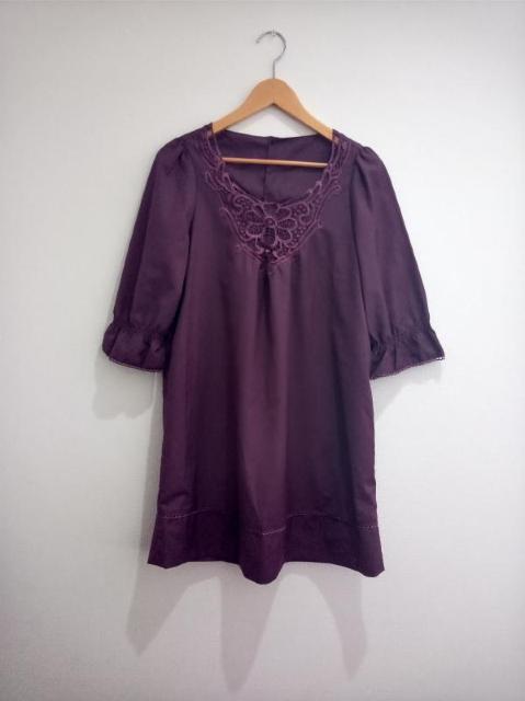 dinard rap tis◆可愛い パープル レトロ ワンピース 38 < 女性ファッション  dinard rap tis◆可愛い パープル レトロ ワンピース 38  < 女性ファッションの