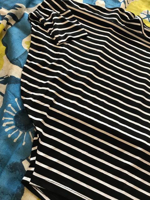 新品薄手ドルマンリブカットソー7分ボーダー柄F < 女性ファッション  新品薄手ドルマンリブカットソー7分ボーダー柄F < 女性ファッションの