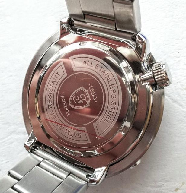 FOXBOX@rv@DIVER TYPE watch@ciʁ@WATER RESISTANTO 50l@ Oa SW~  jANZT[/v 