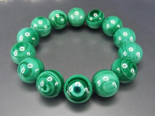 ビジネス成功逸品天眼柄マラカイト16mm天然石希少大玉数珠ブレスレット810-013 < 男性アクセサリー/時計  ビジネス成功逸品天眼柄マラカイト16mm天然石希少大玉数珠ブレスレット810-013 < 男性アクセサリー/時計の