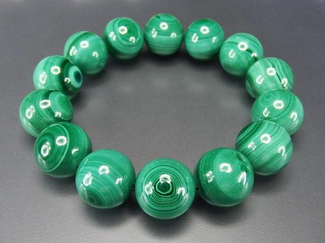ビジネス成功逸品天眼柄マラカイト16mm天然石希少大玉数珠ブレスレット810-013 < 男性アクセサリー/時計  ビジネス成功逸品天眼柄マラカイト16mm天然石希少大玉数珠ブレスレット810-013 < 男性アクセサリー/時計の