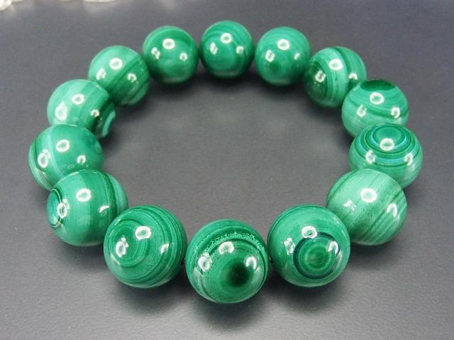 ビジネス成功逸品天眼柄マラカイト16mm天然石希少大玉数珠ブレスレット810-013 < 男性アクセサリー/時計  ビジネス成功逸品天眼柄マラカイト16mm天然石希少大玉数珠ブレスレット810-013 < 男性アクセサリー/時計の