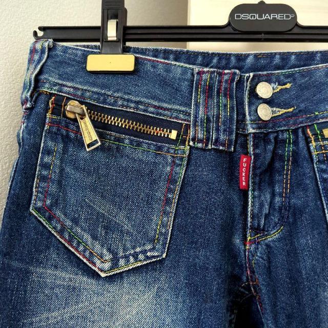 セレクトショップ購入/DSQUARED2/ディースクエアード/D2/カプリデニム/ジーンズ/パンツ/レインボーカラーステッチデニム < ブランド  セレクトショップ購入/DSQUARED2/ディースクエアード/D2/カプリデニム/ジーンズ/パンツ/レインボーカラーステッチデニム < ブランドの