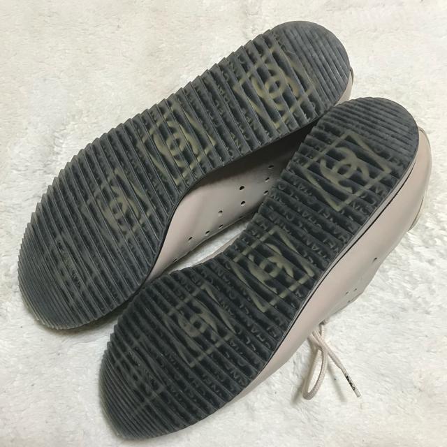 激レア 正規品 ヴィンテージ シャネル レザースニーカー ピンクベージュ 37 < ブランド  激レア 正規品 ヴィンテージ シャネル レザースニーカー ピンクベージュ 37 < ブランドの