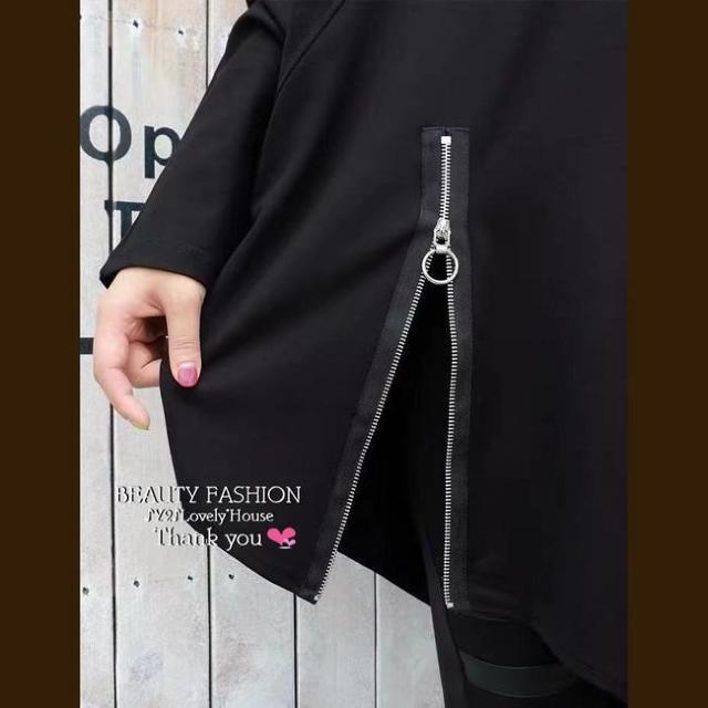 〜3L4L*ドレープネックZIP×Dカンアシンメトリーチュニック* < 女性ファッション 〜3L4L*ドレープネックZIP×Dカンアシンメトリーチュニック* < 女性ファッションの