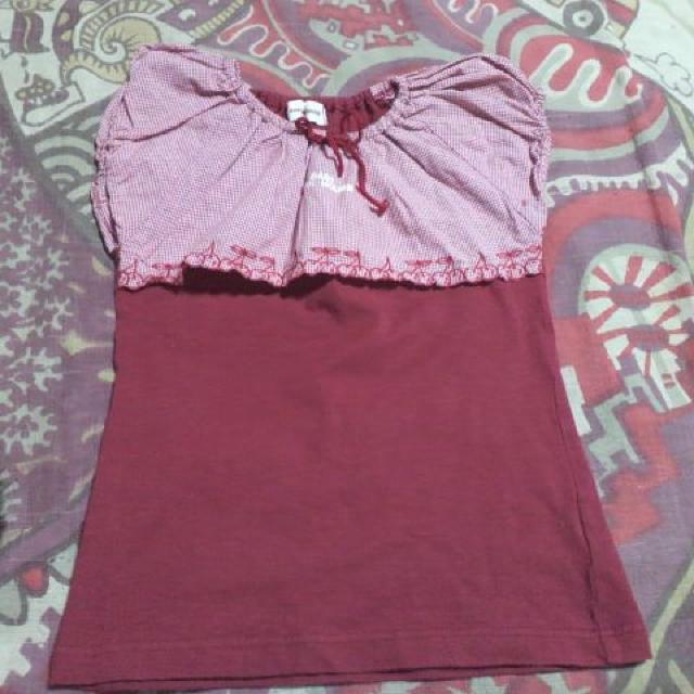 キッズPINK HOUSE/ピンクハウスギンガムチェック さくらんぼ柄 トップス S < キッズ/ベビー  キッズPINK HOUSE/ピンクハウスギンガムチェック さくらんぼ柄 トップス S  < キッズ/ベビーの
