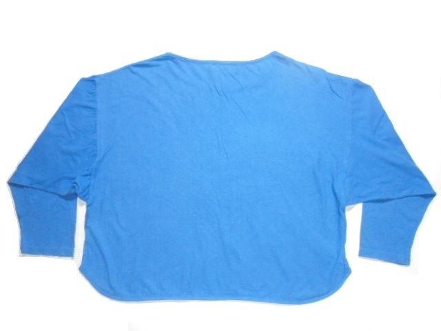 Sunbird Tシャツ カットソー ドルマンスリーブ 七分丈袖 長袖 ボートネック ネック 裾 バインディング 綿 100% 青 < 女性ファッション  Sunbird Tシャツ カットソー ドルマンスリーブ 七分丈袖 長袖 ボートネック ネック 裾 バインディング 綿 100% 青 < 女性ファッションの