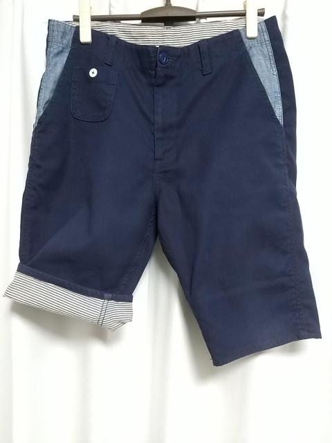 KELLY'S 切り替え ハーフパンツ XLサイズ ネイビー 紺色 ケリーズ クロップドパンツ 日本製 メンズ 服 古着 中古 < 男性ファッション  KELLY'S 切り替え ハーフパンツ XLサイズ ネイビー 紺色 ケリーズ クロップドパンツ 日本製 メンズ 服 古着 中古  < 男性ファッションの