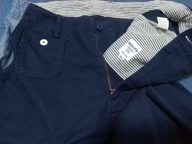 KELLY'S 切り替え ハーフパンツ XLサイズ ネイビー 紺色 ケリーズ クロップドパンツ 日本製 メンズ 服 古着 中古 < 男性ファッション  KELLY'S 切り替え ハーフパンツ XLサイズ ネイビー 紺色 ケリーズ クロップドパンツ 日本製 メンズ 服 古着 中古 < 男性ファッションの