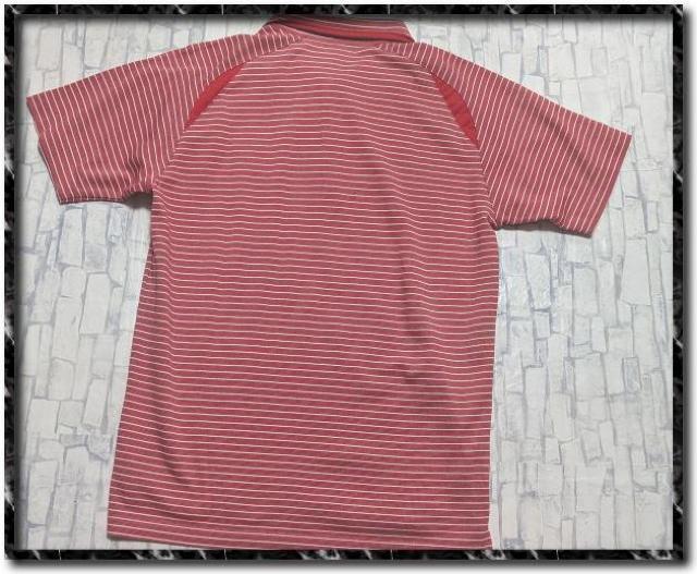 ヒールクリーク 刺繍入りボーダー半袖ポロシャツ 赤系 < レジャー/スポーツ  ヒールクリーク 刺繍入りボーダー半袖ポロシャツ 赤系 < レジャー/スポーツの