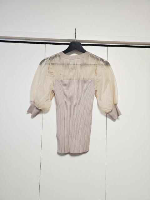 LAGUNAMOON シアー切り替えニットプルオーバー ベージュ F < ブランド LAGUNAMOON シアー切り替えニットプルオーバー ベージュ F < ブランドの