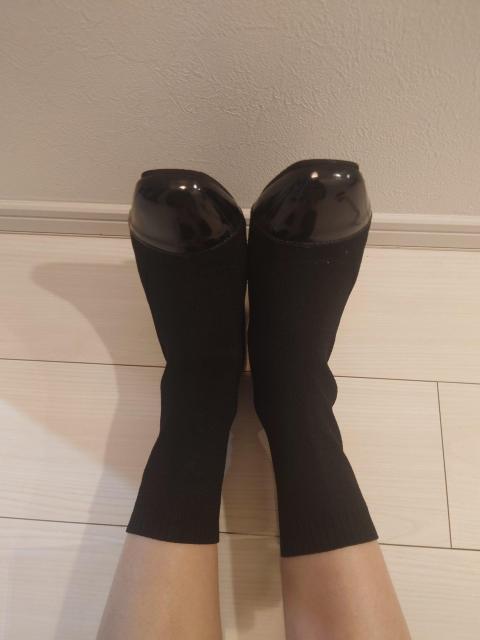 ソックスブーツ ブラック サイズS ヒール高さ5cm < 女性ファッション ソックスブーツ ブラック サイズS ヒール高さ5cm < 女性ファッションの