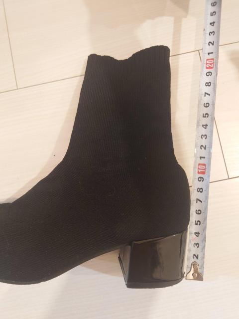 ソックスブーツ ブラック サイズS ヒール高さ5cm < 女性ファッション ソックスブーツ ブラック サイズS ヒール高さ5cm < 女性ファッションの
