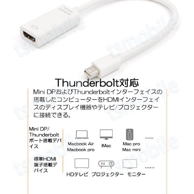 MiniDP to HDMI ϊ A_v^[ 15c F 4K掿 ϊP[u Mini DisplayPort IX  PC{/Ӌ@ 
