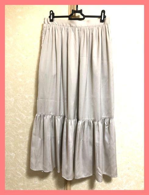 ☆新品☆大人カワイイ♪切り替えギャザーフリルフレアロングスカートL☆ < 女性ファッション ☆新品☆大人カワイイ♪切り替えギャザーフリルフレアロングスカートL☆ < 女性ファッションの
