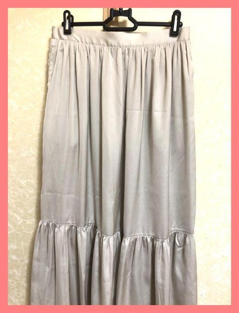☆新品☆大人カワイイ♪切り替えギャザーフリルフレアロングスカートL☆ < 女性ファッション ☆新品☆大人カワイイ♪切り替えギャザーフリルフレアロングスカートL☆ < 女性ファッションの
