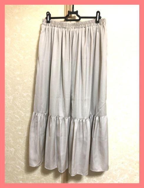☆新品☆大人カワイイ♪切り替えギャザーフリルフレアロングスカートL☆ < 女性ファッション ☆新品☆大人カワイイ♪切り替えギャザーフリルフレアロングスカートL☆ < 女性ファッションの