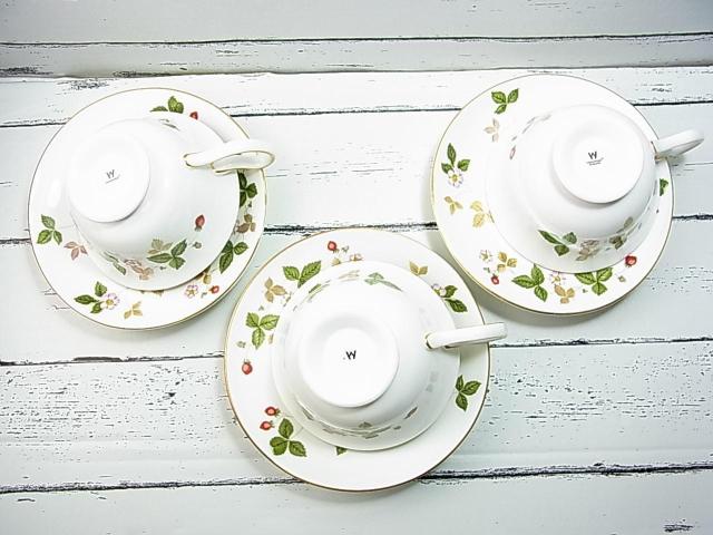 500円スタ★正規品極美ウエッジウッドワイルドストロベリー ティーカップ&ソーサー3P お家カフェ用に < インテリア/ライフ 500円スタ★正規品極美ウエッジウッドワイルドストロベリー ティーカップ&ソーサー3P お家カフェ用に < インテリア/ライフの