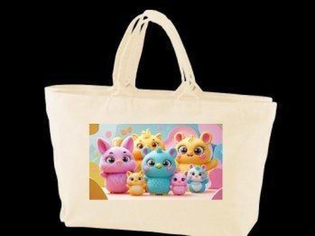 ヘヴィー キャンバス ジップトートバッグ ナチュラルゆるキャラ 動物 可愛い < 女性ファッション ヘヴィー キャンバス ジップトートバッグ ナチュラルゆるキャラ 動物 可愛い < 女性ファッションの