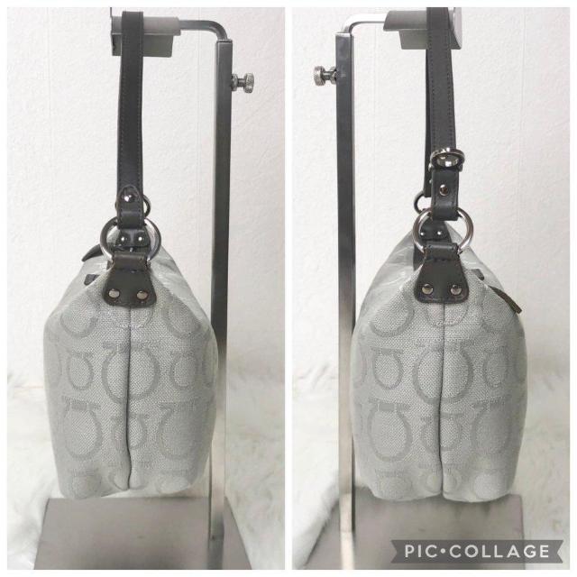 【極美品】Salvatore Ferragamo ハンドバッグ アクセサリーポーチ ワンショルダーバッグ ガンチーニ 総柄 < ブランド 【極美品】Salvatore Ferragamo ハンドバッグ アクセサリーポーチ ワンショルダーバッグ ガンチーニ 総柄 < ブランドの