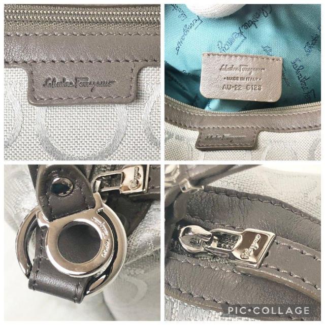 【極美品】Salvatore Ferragamo ハンドバッグ アクセサリーポーチ ワンショルダーバッグ ガンチーニ 総柄 < ブランド 【極美品】Salvatore Ferragamo ハンドバッグ アクセサリーポーチ ワンショルダーバッグ ガンチーニ 総柄 < ブランドの