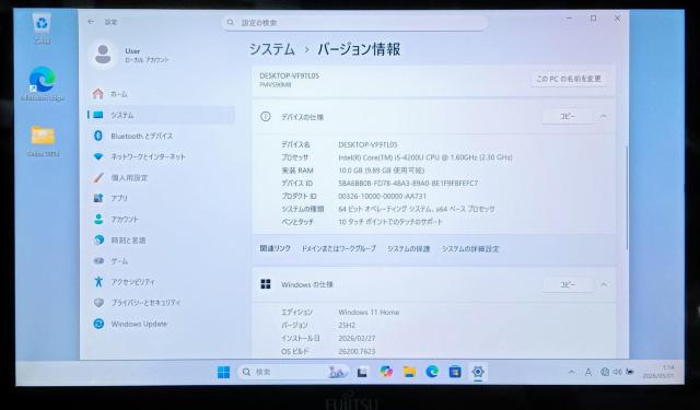 FUJITSU LIFEBOOK Corei5 ������10GB SSD512GB Web�J���� Windows11 Office �� PC�{��/���Ӌ@��� 