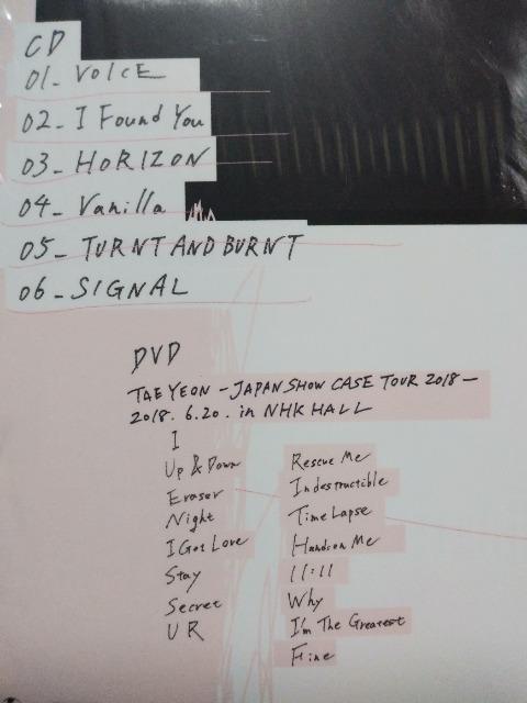 TAEYEON~jAohVOICE(Ղ` CD+LIVE DVD)