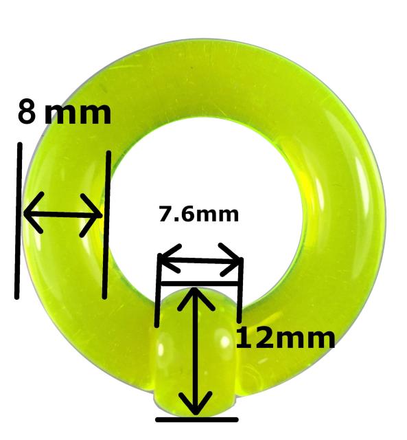 アクリルボディピアス キャプティブビーズリング イエロー 0G シンプル 透明 耳 口 眉 軟骨 ヘリックス トラガス 黄 < 男性アクセサリー/時計  アクリルボディピアス キャプティブビーズリング イエロー 0G シンプル 透明 耳 口 眉 軟骨 ヘリックス トラガス 黄 < 男性アクセサリー/時計の