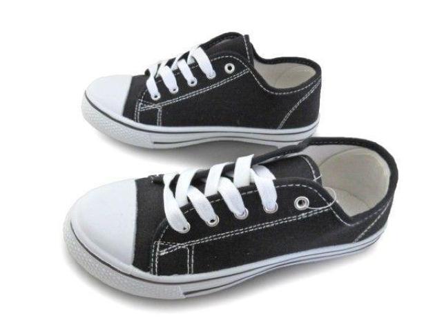 1円~CC144新品AAAローカット/レースアップスニーカー16a黒/白kids < キッズ/ベビー  1円~CC144新品AAAローカット/レースアップスニーカー16a黒/白kids  < キッズ/ベビーの