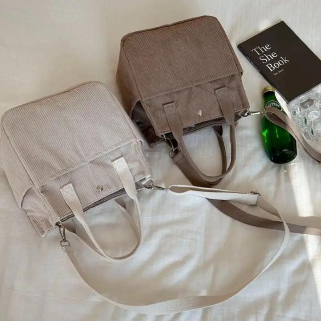 爆ヤス価格1390円★コーデュロイショルダートートバッグ 多ポケット付き - ソリッドカラー ハンドバッグ マグネットクローズ < 女性ファッション  爆ヤス価格1390円★コーデュロイショルダートートバッグ 多ポケット付き - ソリッドカラー ハンドバッグ マグネットクローズ < 女性ファッションの