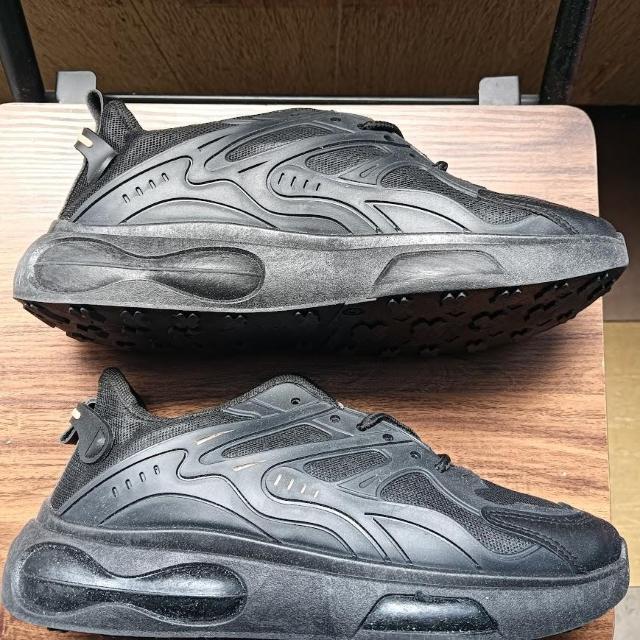 新品 25cm メンズ スニーカー ブラック シューズ 靴 男女兼用 カジュアル < 男性ファッション  新品 25cm メンズ スニーカー ブラック シューズ 靴 男女兼用 カジュアル < 男性ファッションの