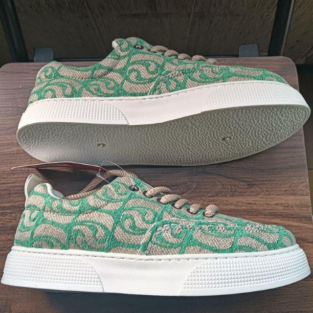 新品 25cm メンズ スニーカー シューズ グリーン 靴 男女兼用 カジュアル < 女性ファッション  新品 25cm メンズ スニーカー シューズ グリーン 靴 男女兼用 カジュアル < 女性ファッションの