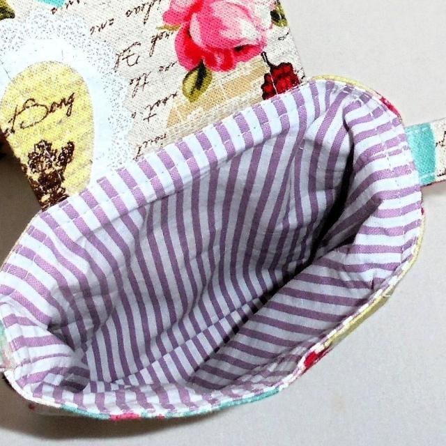 ◆クラシカルハート・薔薇・蝶×パステルグリーン系◆スマホポシェット ショルダー ポーチ < 女性ファッション ◆クラシカルハート・薔薇・蝶×パステルグリーン系◆スマホポシェット ショルダー ポーチ < 女性ファッションの