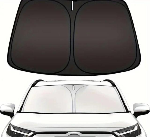 フロント用サンシェード 145cm x 80cm ブラック 折りたたみ式 < 自動車/バイク フロント用サンシェード 145cm x 80cm ブラック 折りたたみ式 < 自動車/バイク