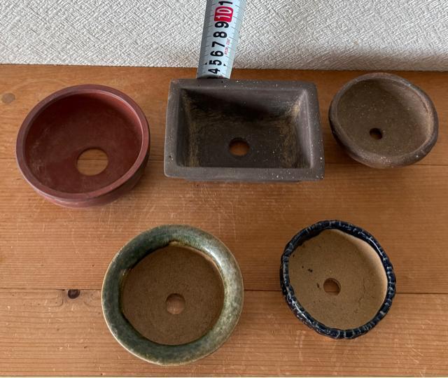 N 盆栽鉢 豆盆栽鉢 山野草鉢 多肉植物鉢 植木鉢 5鉢セット陶器製 落款印あり < ペット/手芸/園芸 N 盆栽鉢 豆盆栽鉢 山野草鉢 多肉植物鉢 植木鉢 5鉢セット陶器製 落款印あり < ペット/手芸/園芸の