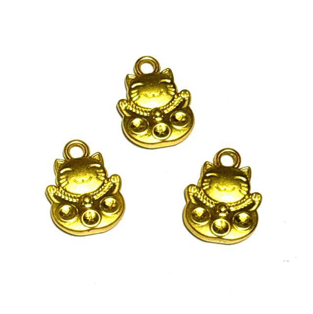 1620 金色の招き猫 3個 金属パーツ アクセサリーチャーム ハンドメイド材料 < ペット/手芸/園芸 1620 金色の招き猫 3個 金属パーツ アクセサリーチャーム ハンドメイド材料 < ペット/手芸/園芸の