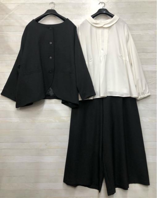 新品☆8L♪黒ゆったりおしゃれセレブレイトスーツ3点set♪入卒にも☆R163 < 女性ファッション 新品☆8L♪黒ゆったりおしゃれセレブレイトスーツ3点set♪入卒にも☆R163 < 女性ファッションの