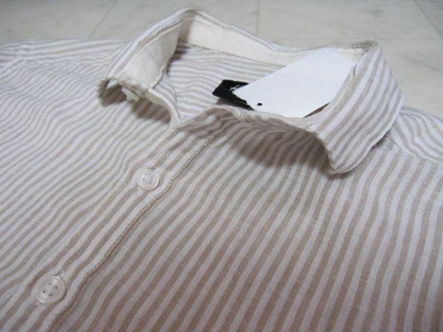 ☆H&M/エイチアンドエム 長袖/七分 ストライプ シャツ/メンズXS/麻☆新品 < ブランド  ☆H&M/エイチアンドエム 長袖/七分 ストライプ シャツ/メンズXS/麻☆新品 < ブランドの