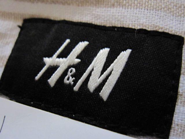 ☆H&M/エイチアンドエム 長袖/七分 ストライプ シャツ/メンズXS/麻☆新品 < ブランド  ☆H&M/エイチアンドエム 長袖/七分 ストライプ シャツ/メンズXS/麻☆新品 < ブランドの